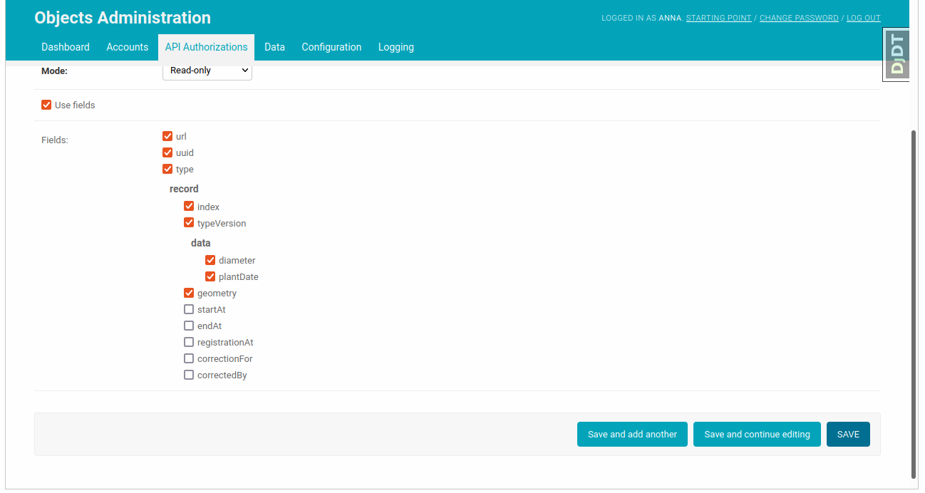 Authorization — Objects and Objecttypes API 3.4.0 documentation